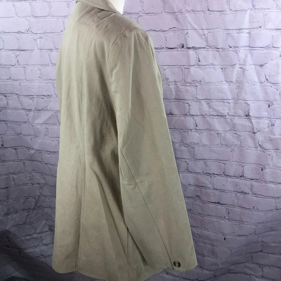 Denim & Co denim khaki jacket large - Picture 3 of 8